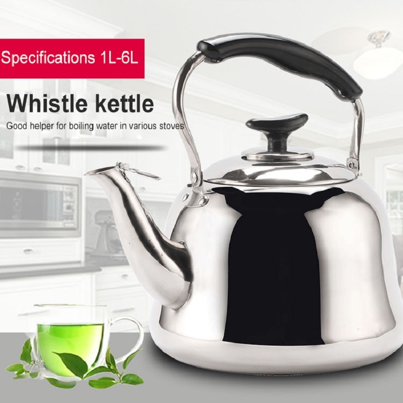 Stainless Steel Kettle Thick Food Grade Gas Whistle Kettle Induction Cooker Camping Electric Kettle