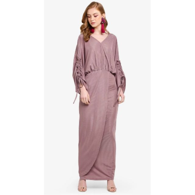 lubna drawstring wrap dress