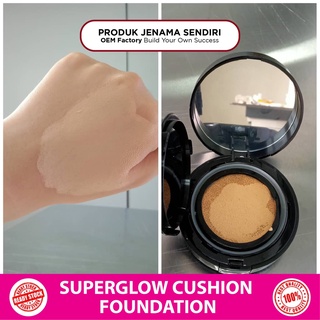 [HOT ITEM SUPERGLOW CUSHION FOUNDATION] JENAMA SENDIRI Moisturizing Face Concealer Base Makeup Face Foundation...