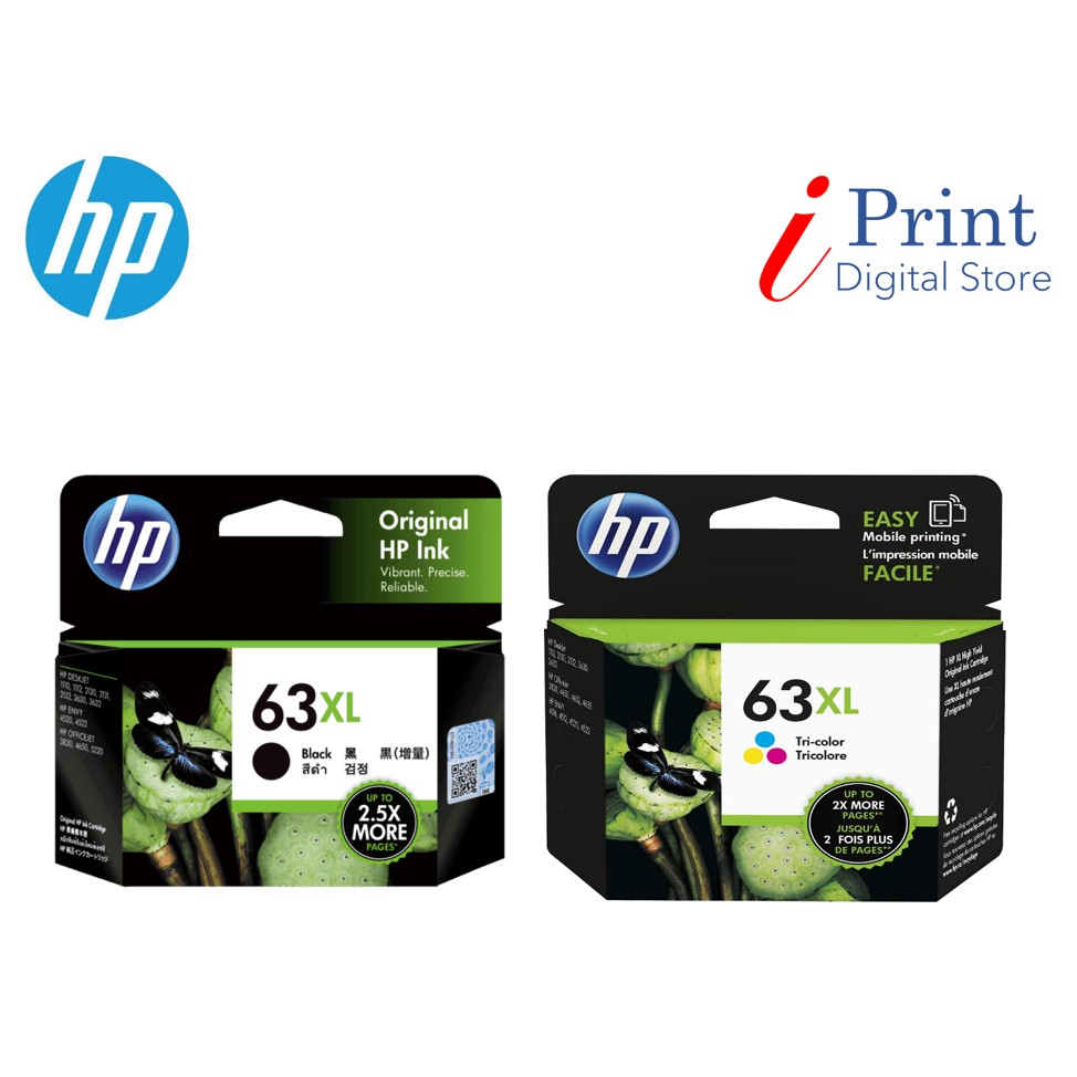 HP 63XL BLACK/TRICOLOR INK CARTRIDGE [100 ORIGINAL] Shopee Malaysia
