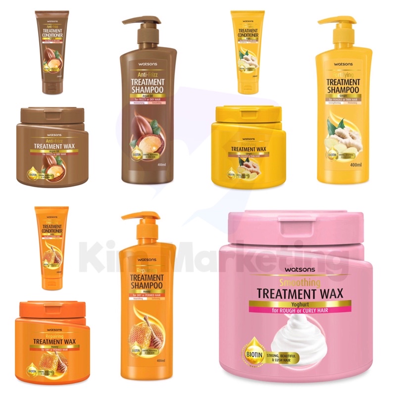 Watsons Treatment Shampoo 400ml/Conditioner 200ml/Wax 500ml(Dry Hair