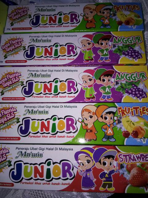 Mu'min Ubat Gigi / Toothpaste Junior 50g  Shopee Malaysia