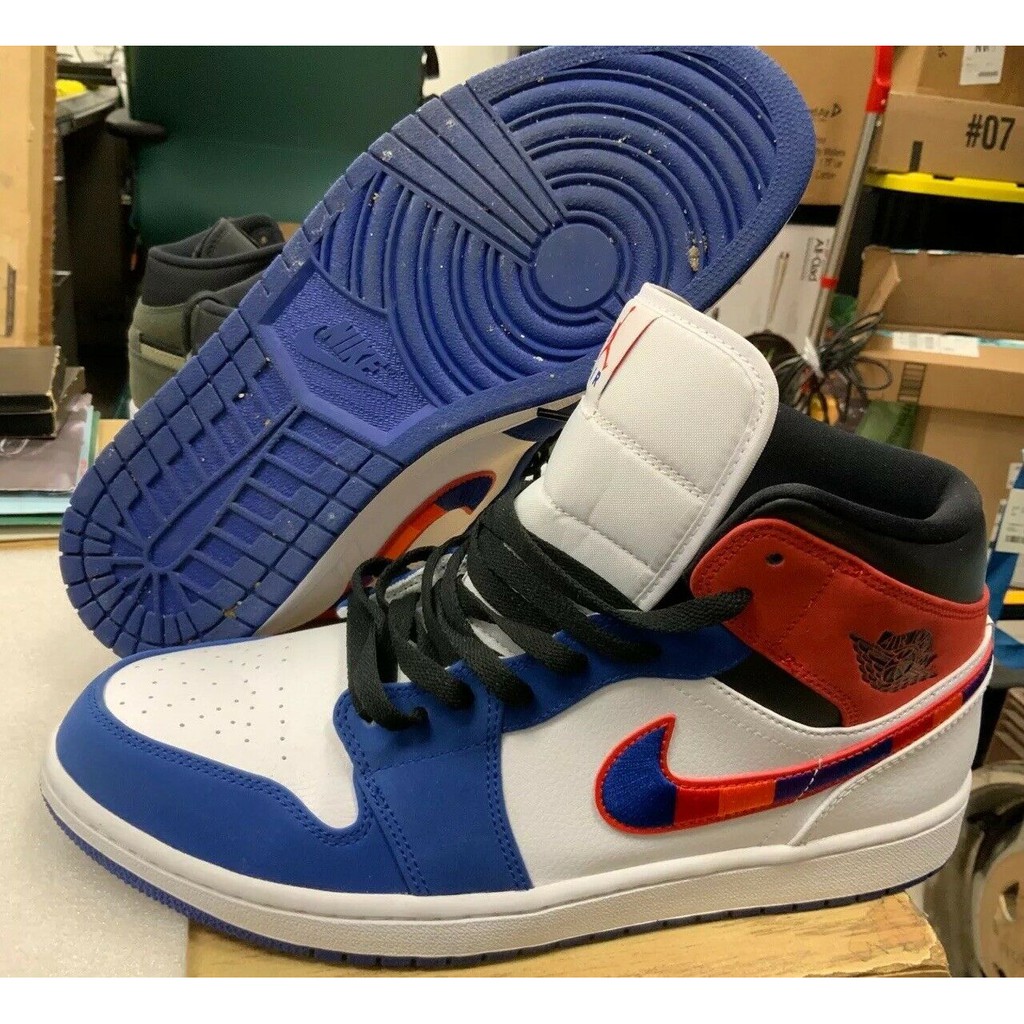 blue and red air jordans