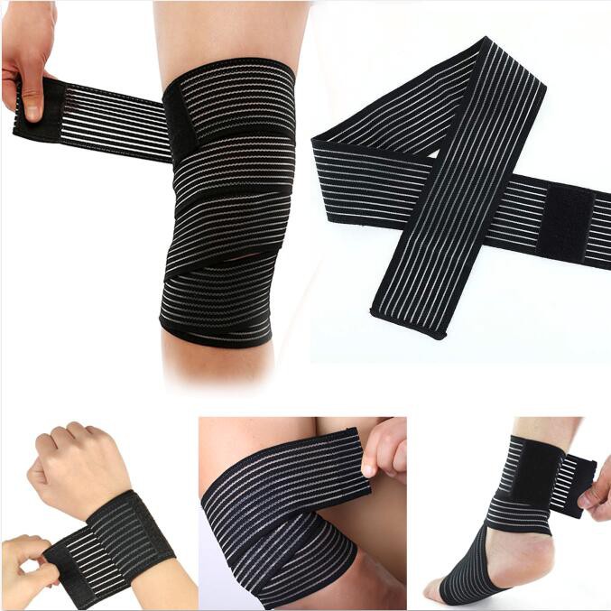 Soft Wrist Knee Ankle Elbow Calf Arm Support Bandage(Black 40cm Wrist