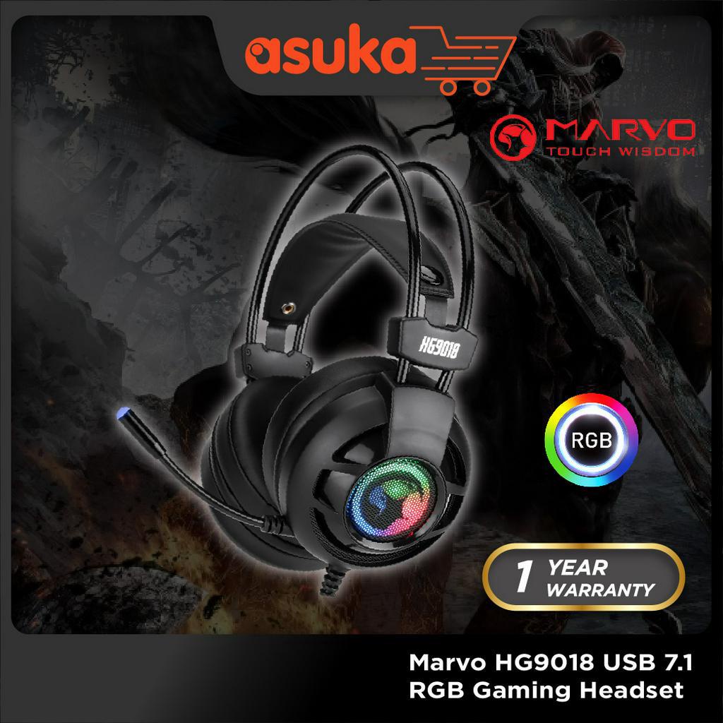 Marvo HG9018 USB 7.1 Surround (virtual) RGB Gaming Headset