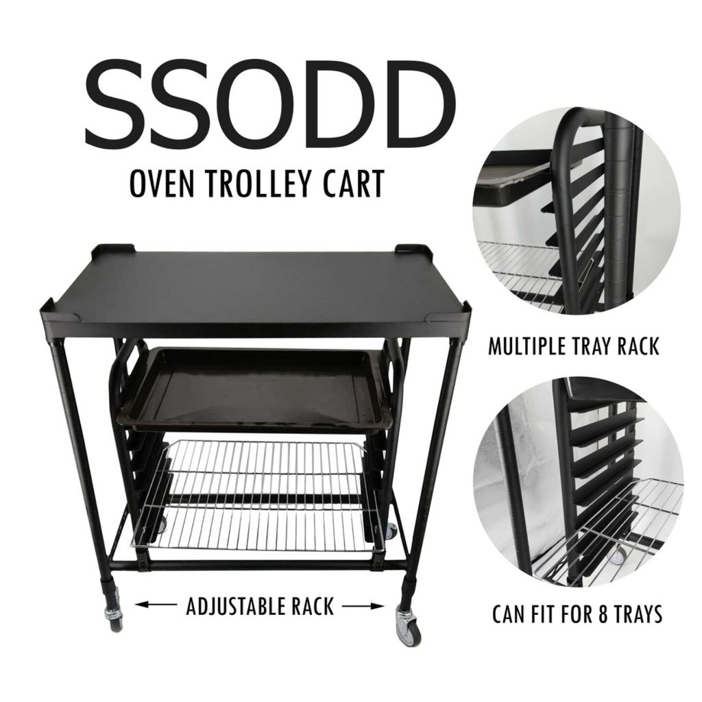 Free shippingSSODD Multi Purpose Oven Trolley Cart 50 