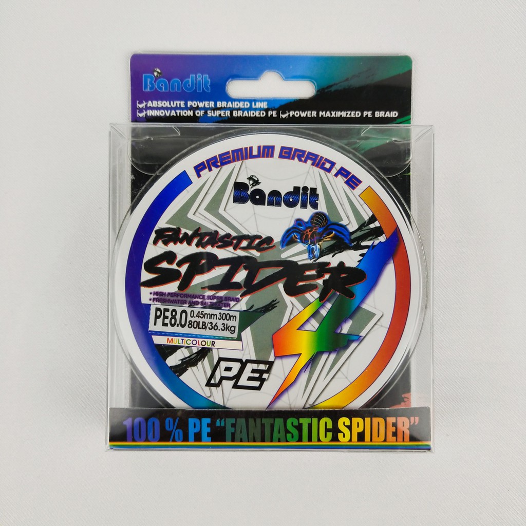 BRAIDED LINE, BANDIT FANTASTIC SPIDER X4 (150M) FLUO YELLOW