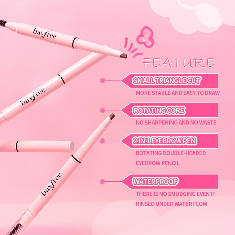 Quality Multi Bayfree Double Triangle Definer Eyebrow Pencil Waterproof Must