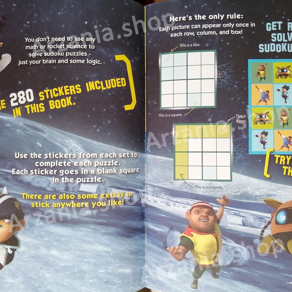 Buy Boboiboy 280 Stickers Sudoku Puzzle Book Buku Pelekat Kanak Kanak 
