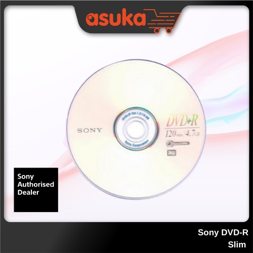 Sony DVD-R Slim Case 1pcs-Jewel Case (Courier Packing With Bubble Wrap)