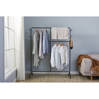 Fx192 4 Clothes Garment Rack With Bottom Shelves Shopee Malaysia