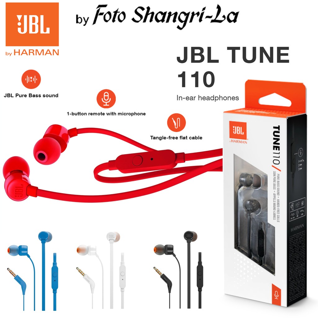 Orange Flat Wire Tangle Free Ear Buds with Mic Volume Control