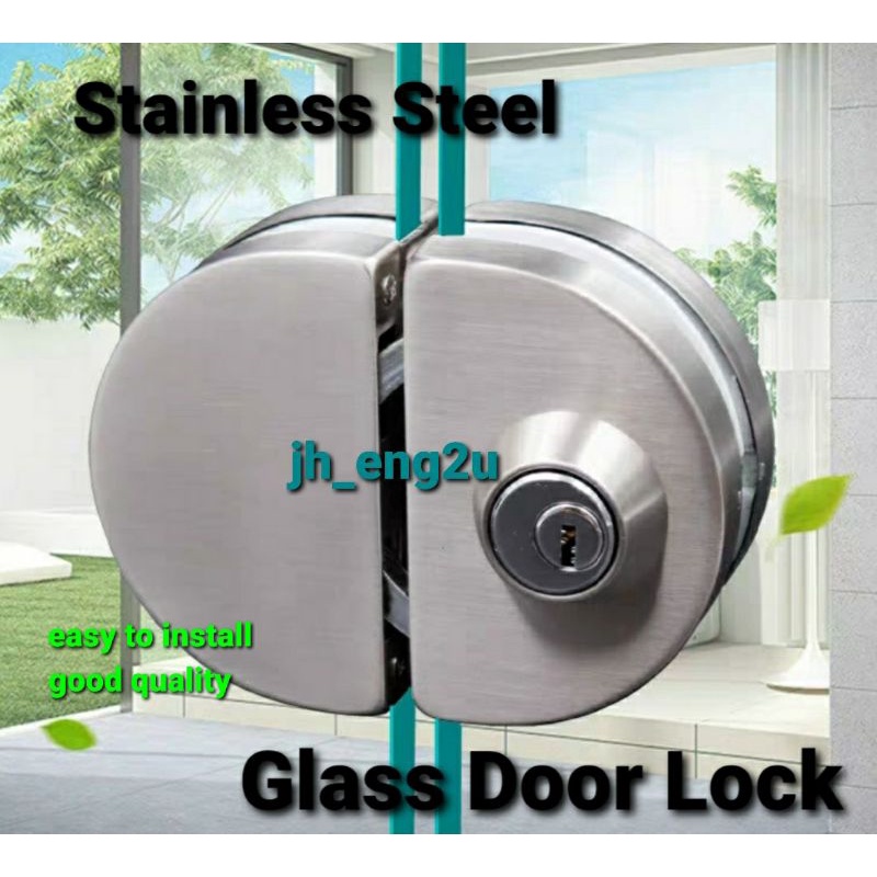 Glass Door Lock with Key and Turn Snip/Tempered Glass Locksrt/No ...