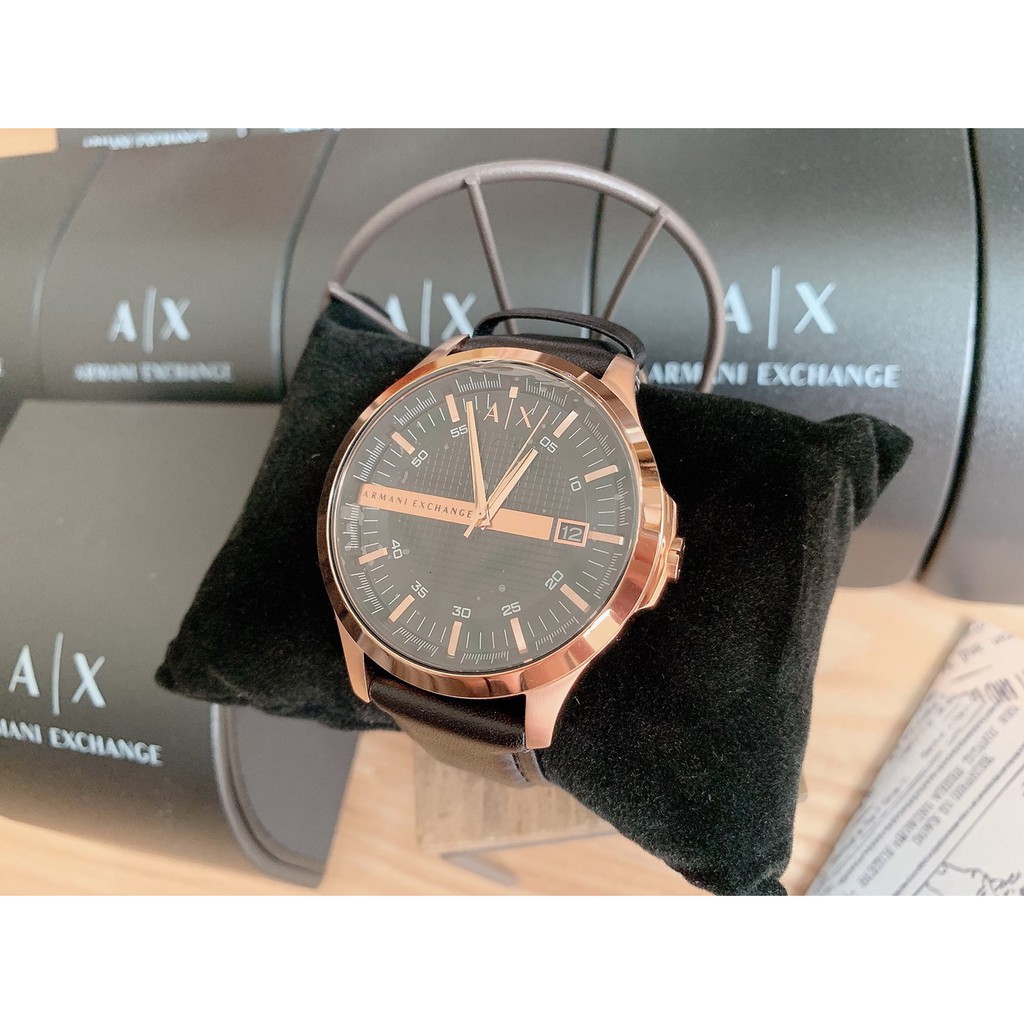 armani exchange rose gold watch mens