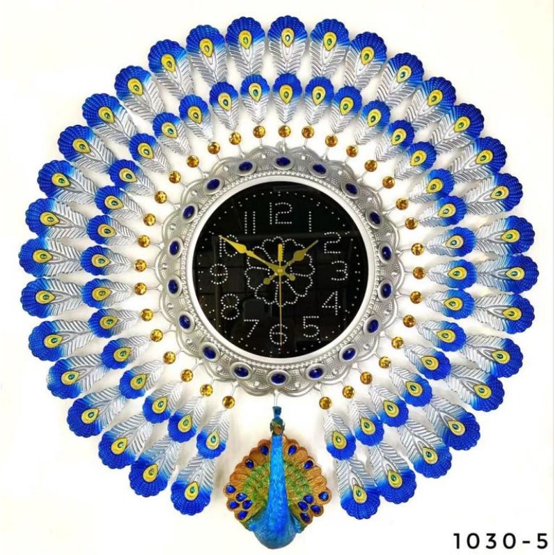 Peacock Wall Clock 70*70cm Shopee Malaysia