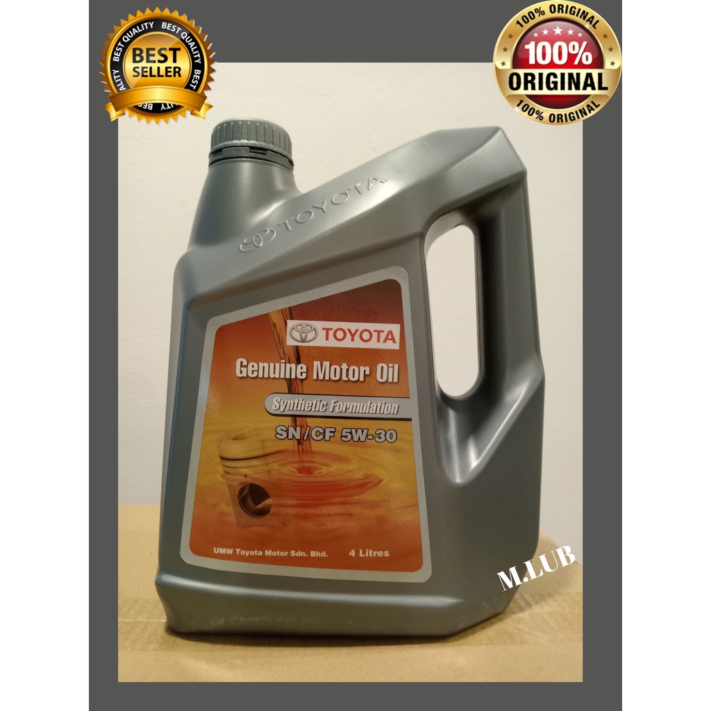 100% ORIGINAL TOYOTA GENIUNE 5W30 ENGINE OIL - PERMIUM MINERAL ( 4L ...