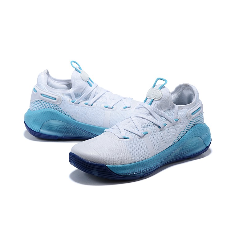 White Blue Basketball Shoes 