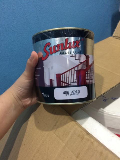 1 Litre SUNLUX Gloss Paint Glossy Wood Or Metal  Paint 