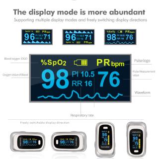 Finger Pulse Fingertip Oled Oximeter SPO2 PR PI RR Blood ...