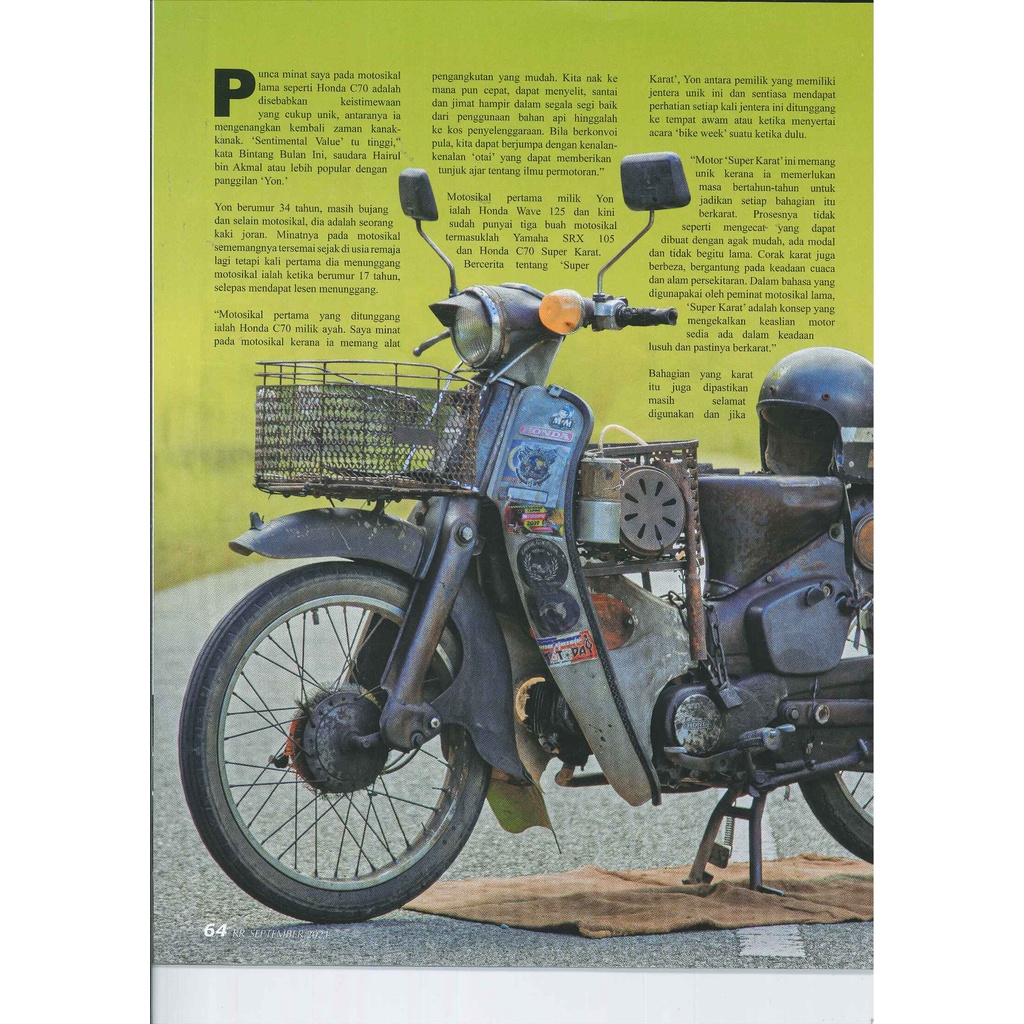 Majalah Motosikal Roda Roda Tahun 35 Edisi Bulan September 2021 Shopee Malaysia