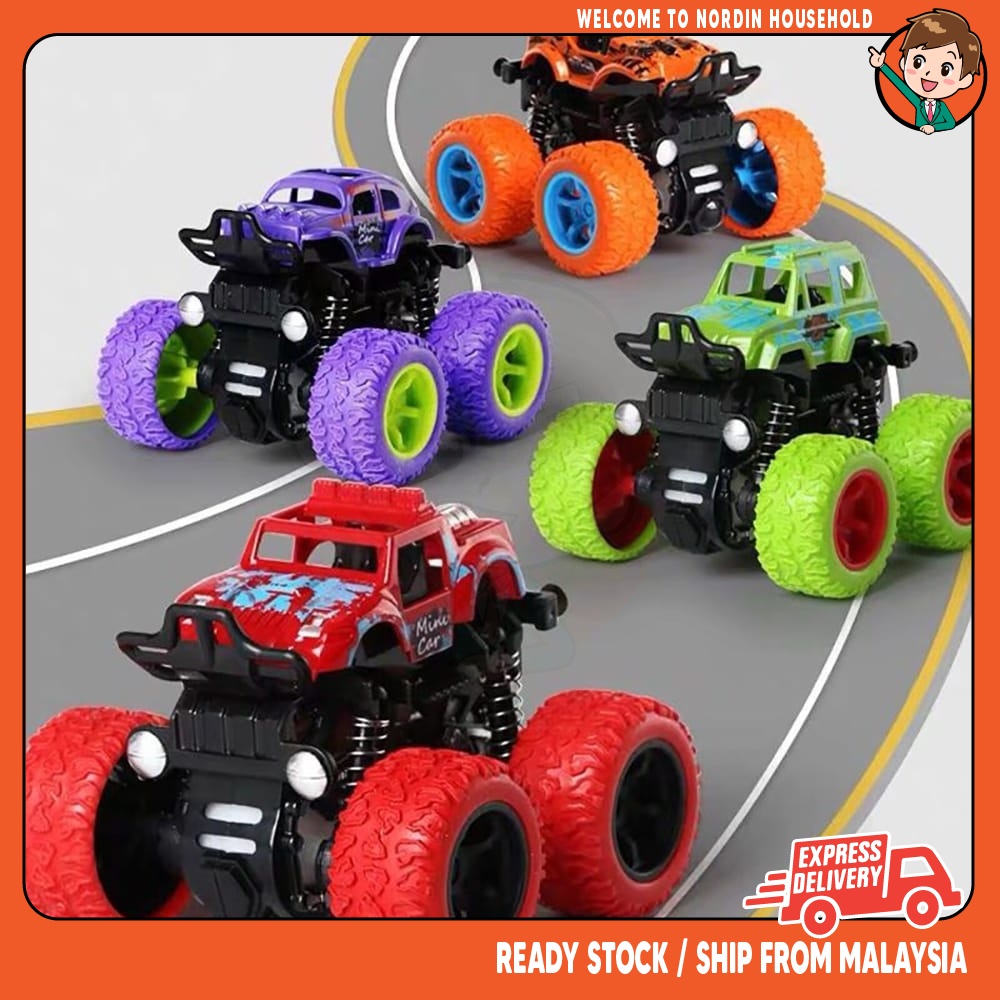 Big Wheel Monster Zap Truck Suspension Inertia Push Friction Power Car ...