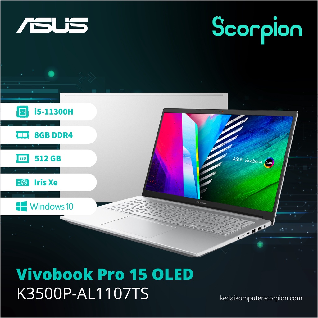 Asus Vivobook Pro 15 Oled K3500p Al1107ts Laptop Shopee Malaysia 8483