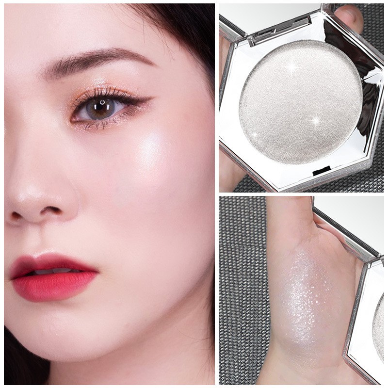 silver highlighter face