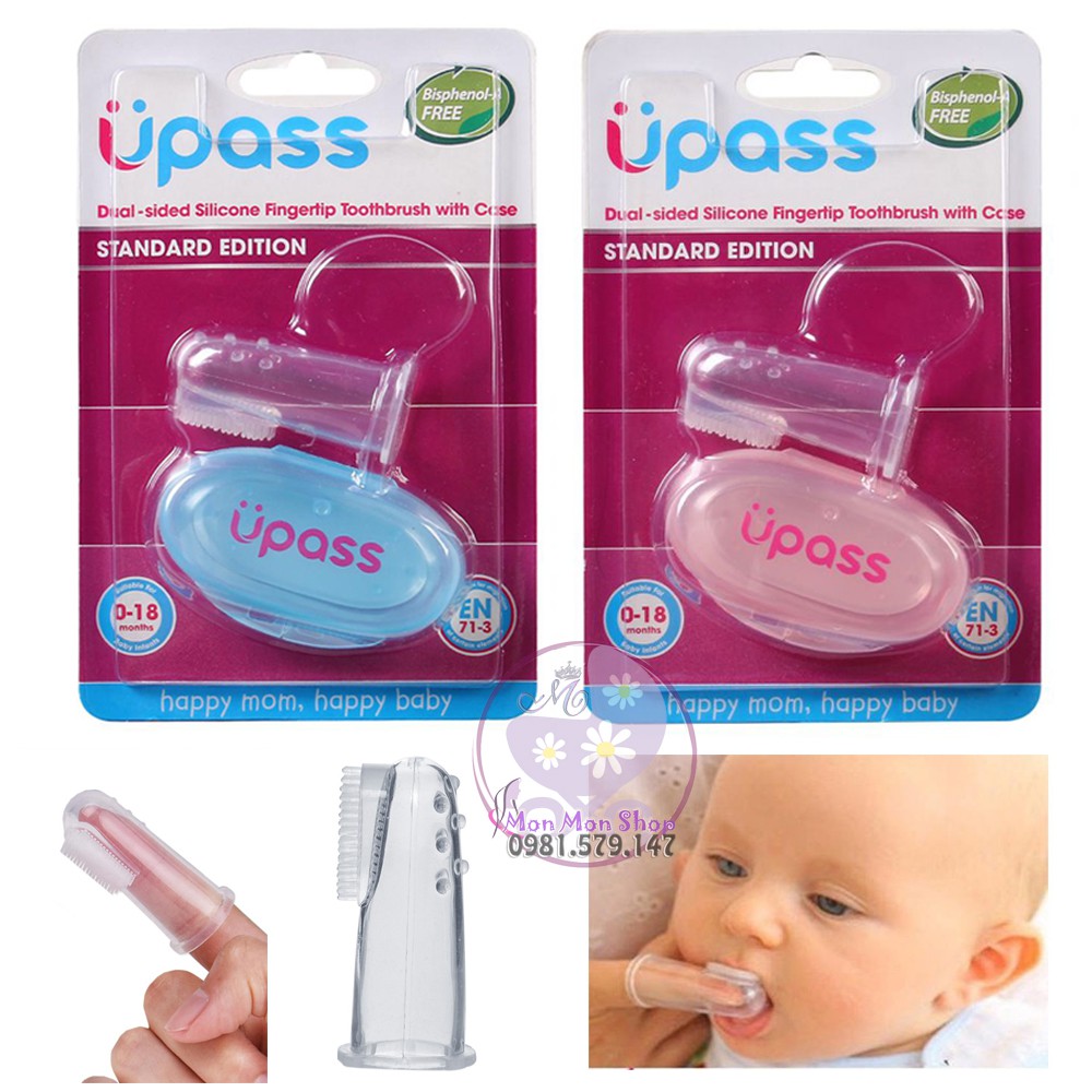 Upass Thailand super soft silicone baby tongue / toothbrush