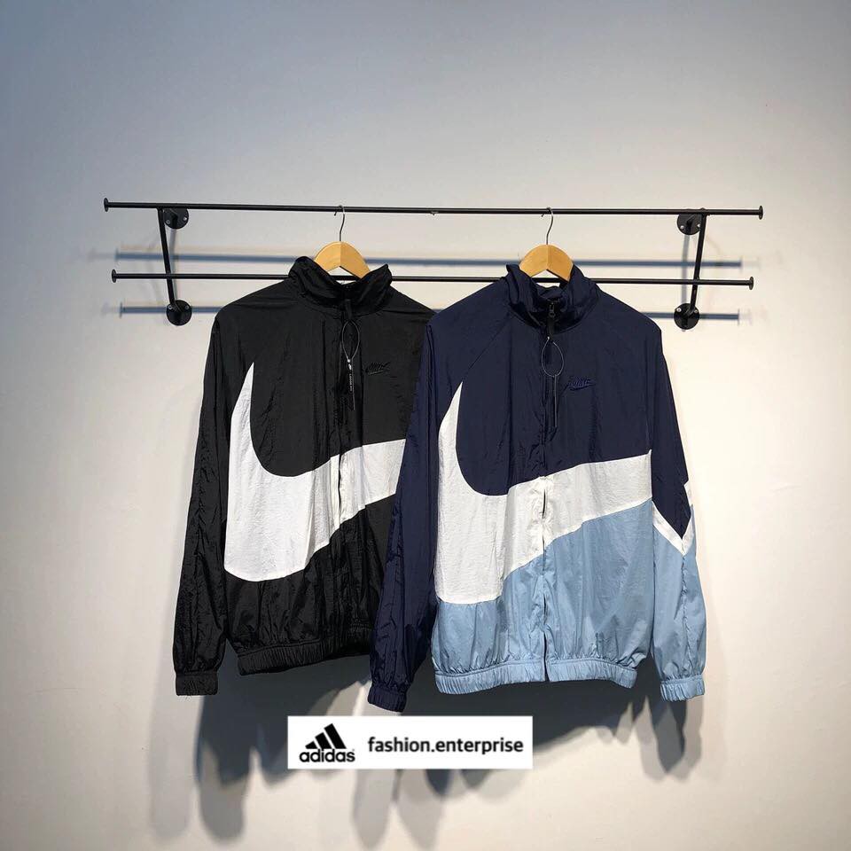 nike sportswear swoosh woven full zip jacket