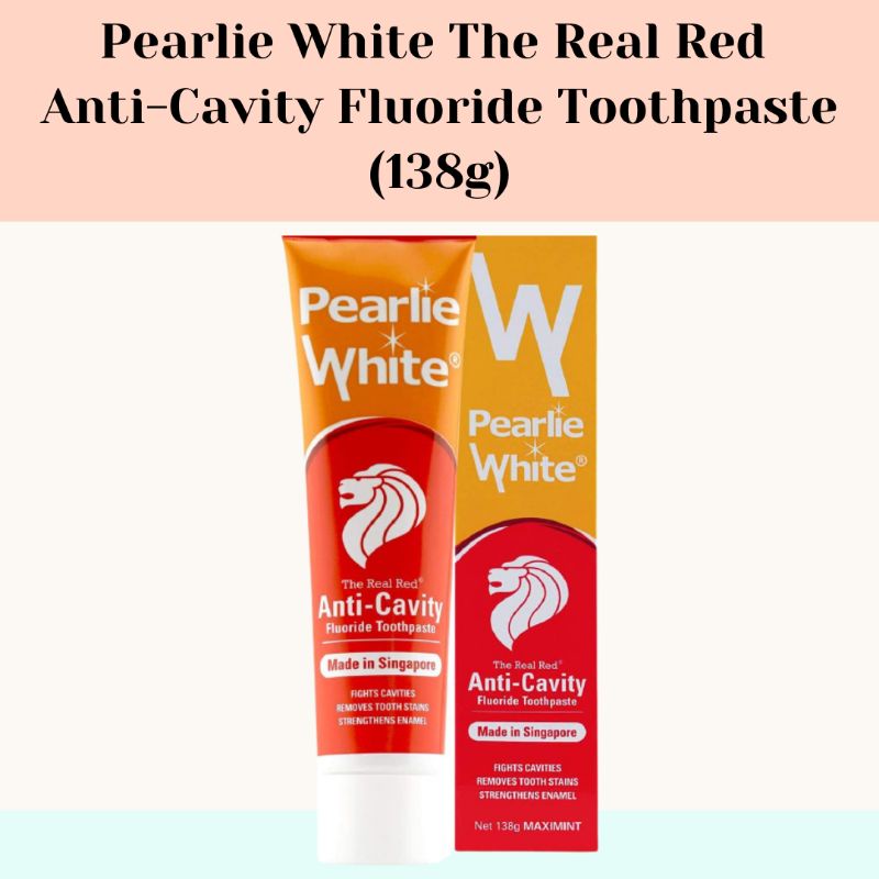 Pearlie White The Real Red Anti-Cavity Fluoride Toothpaste (138g)