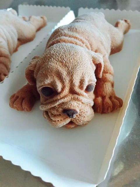 网红蛋糕烘焙3d立体脏脏狗慕斯模具抖音同款巧克力冰淇淋沙皮狗 Shopee Malaysia