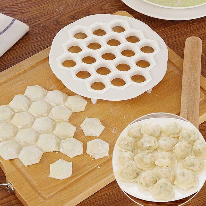 19 Holes Dumpling Maker Tool/ ABS Ravioli Jiaozi Dough Ball Press Cutter Maker/ DIY Pasta Dumplings Moulds/ Kitchen Gadgets