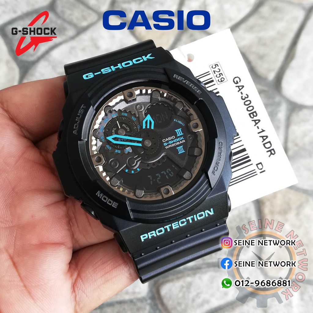 Casio G-Shock Men Watch Blue x Black Series Fashion Sport Analog Digital  Resin Band Watch GA300BA GA 300BA GA-300BA | Shopee Malaysia