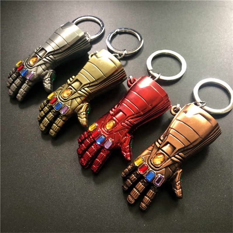US Iron Man Infinite Gauntlet Keychain Avengers Endgame Tony Stark Glove Prop