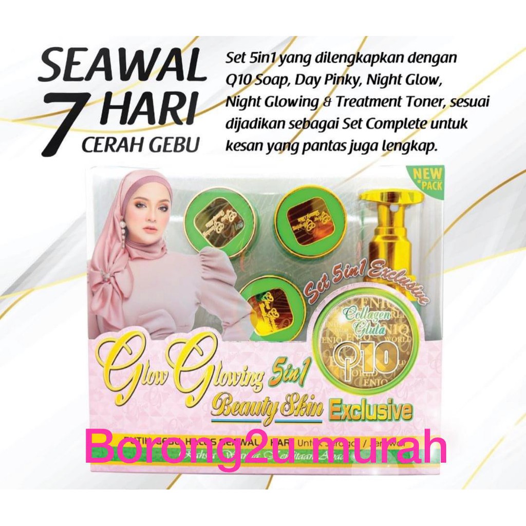 Glow Glowing 5 In 1 Set Exclusive Edisi 2020 Original Hq Borong Diperrlukan Shopee Malaysia