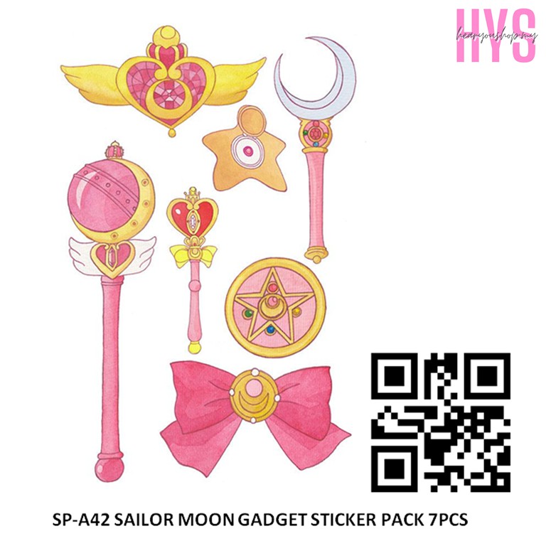 HEARYOUSHOP 7PCS CUTE SAILOR MOON GADGET STICKER PACK SP-A42 DIY ...