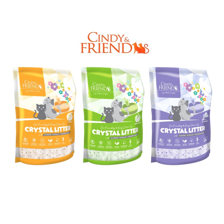 NEW ARRIVE !! Cindy & Friend || Cindy and Friends Crystal Litter - 5L