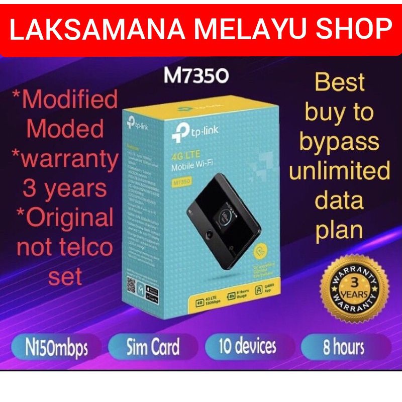 New Set Mod Modified Tp Link M7350 Modem Ranking No4 2020 Bypass Hotspot Maxis Ready