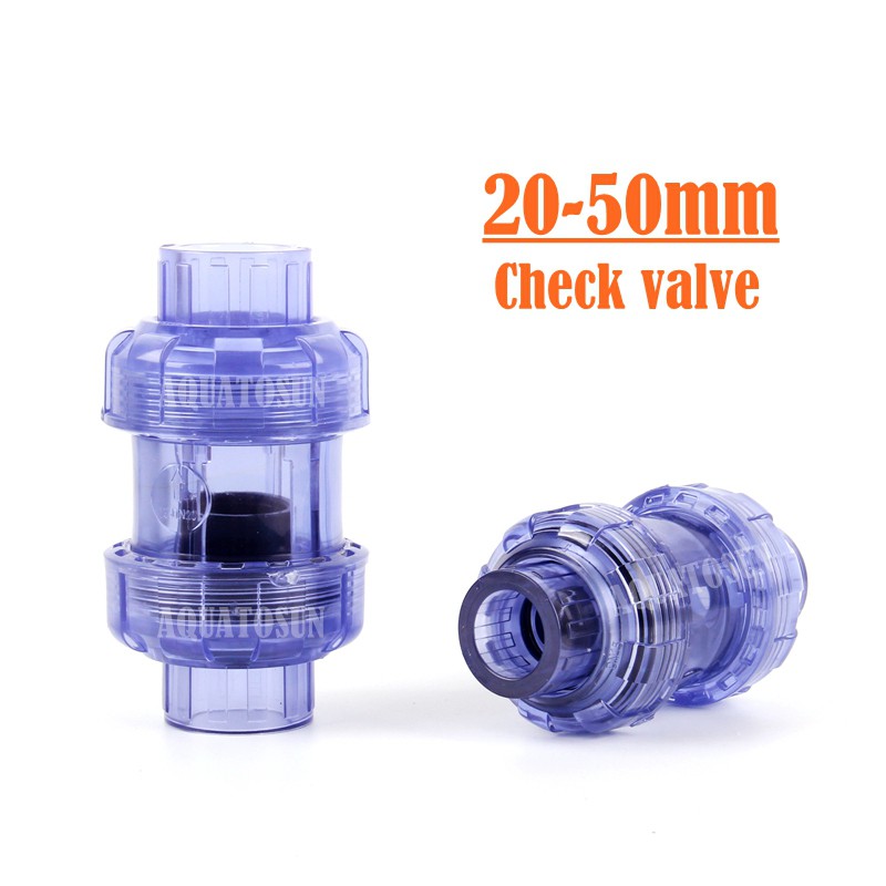 PVC One Way Check Valve Transparent Union NonReturn Valve PVC Pipe