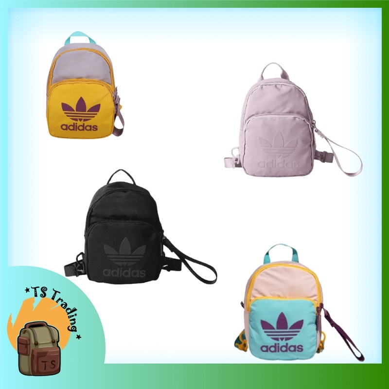 [Ready Stock]Adidas Mini Backpack Bag Korea Style Clover Cute Ladies Casual Fashion Sling Shoulder Bag