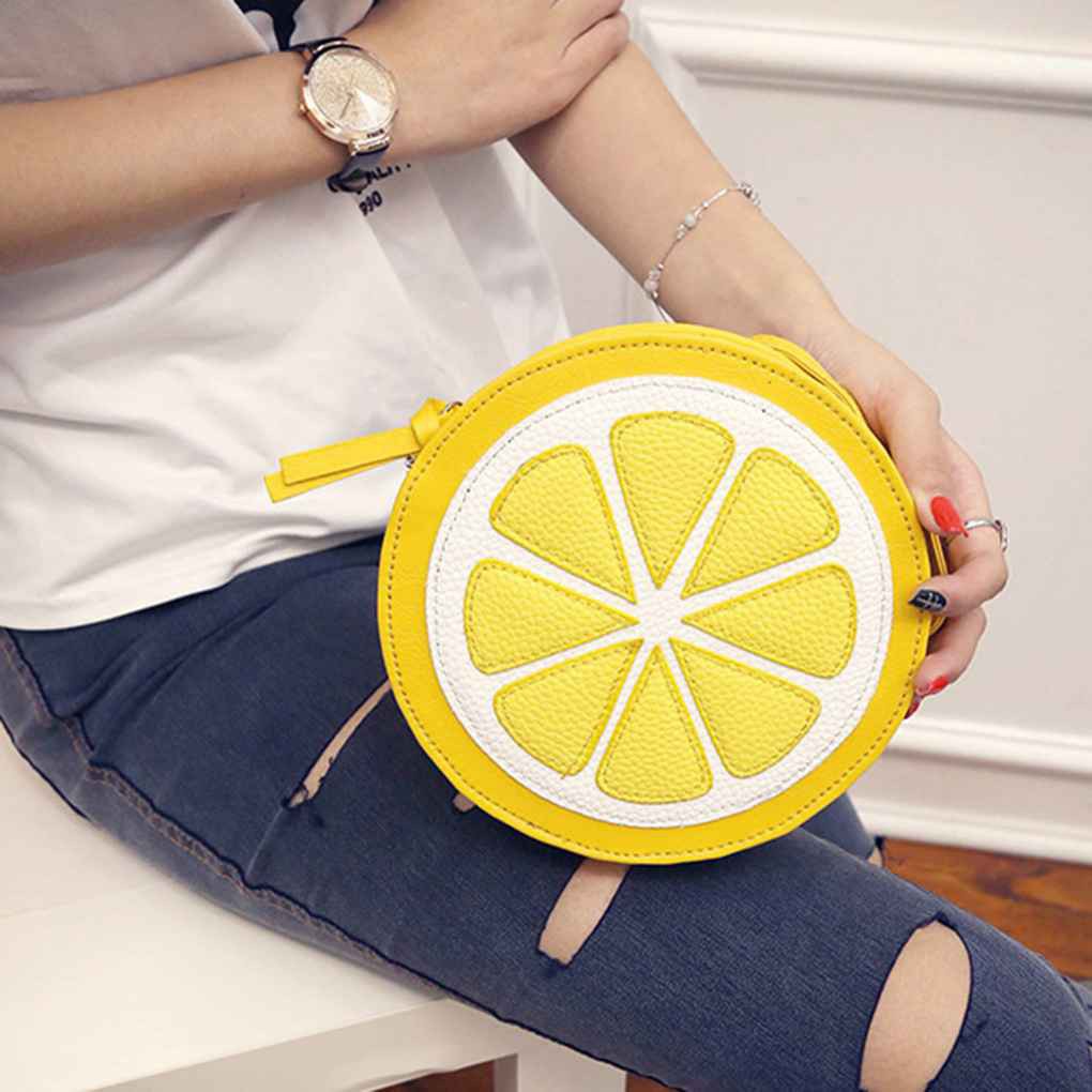 yellow round purse