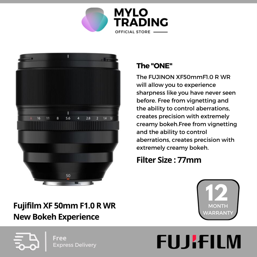FUJIFILM XF 50mm f/1.0 R WR Lens For Fujifilm XT3 XT4 XT20 XT30 XT30 II