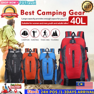 READY STOCK✨40L travel bag Waterproof Outdoor Backpack Hiking beg Sports Daypack Bag beg travel Shoulder Beg登山背包/露营包/野营包