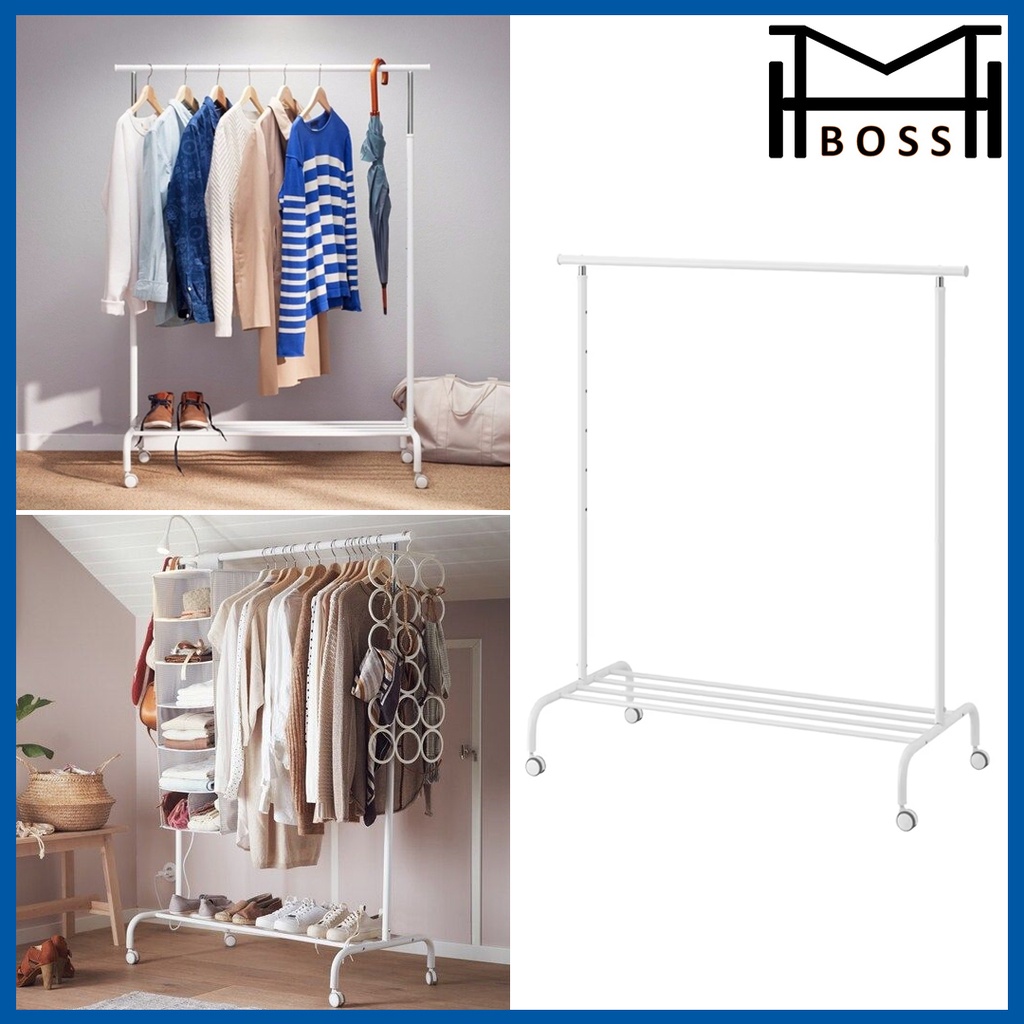 IKEA CLOTHES RACK RIGGA CLOTHES RACK WHITE COLOR RAK BAJU IKEA CLOTHES