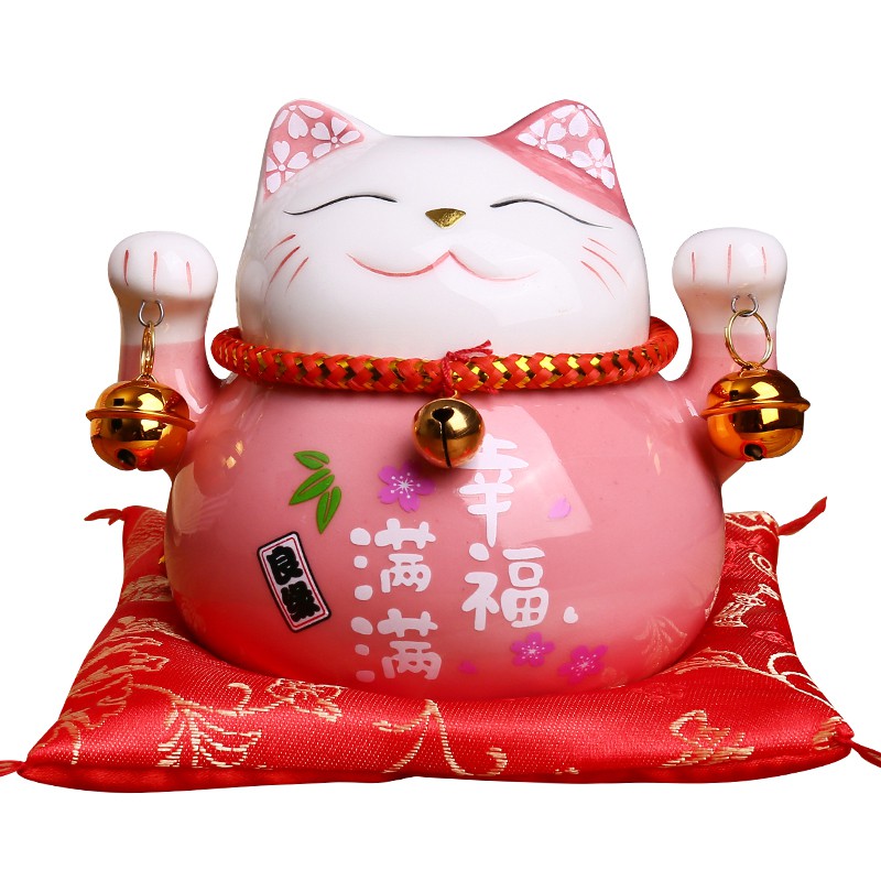 Maneki Neko Porcelain Lucky Cat 