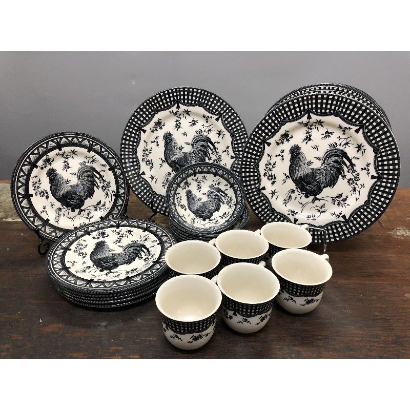 Sale Set 24pcs Churchill Rooster Tableware Claytan Series Pinggan Mangkuk Ceramic Plate Bowl English Style Shopee Malaysia