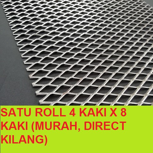  EXPANDED  METAL  4 KAKI X 8KAKI SATU ROLL BESI MESH FOR GRATES FENCING PAGAR  RUMAH  DIY RUMAH  