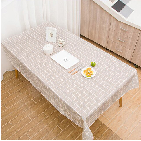 Table Cloth Plastic Table Cover Waterproof Oilproof Tablecloth alas meja Room Plaid Dustproof Table Clothes PVC