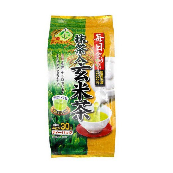 Surugaen Maccha iri Genmaicha Tetra Tea Bag 4g *30's | Imported Japan | Japanese Greentea | Roasted Rice Tea Mix 玄米茶