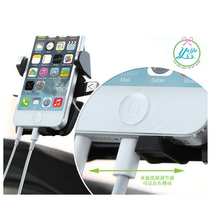 360 Rotating Windshield Dashboard Mount Long neck for IOS+Android